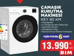 KEYSMART KEY 80 KM ÇAMAŞIR KURUTMA MAKİNESİ fiyat ve kampanya bilgisi